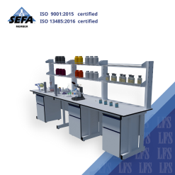 wall-mounted laboratory table
